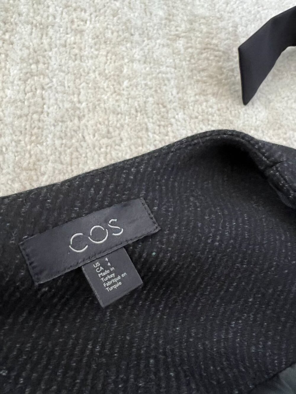 COS Wool Tie Up Wrap Office Academia Dress With Pockets 4 - Picture 2 of 10